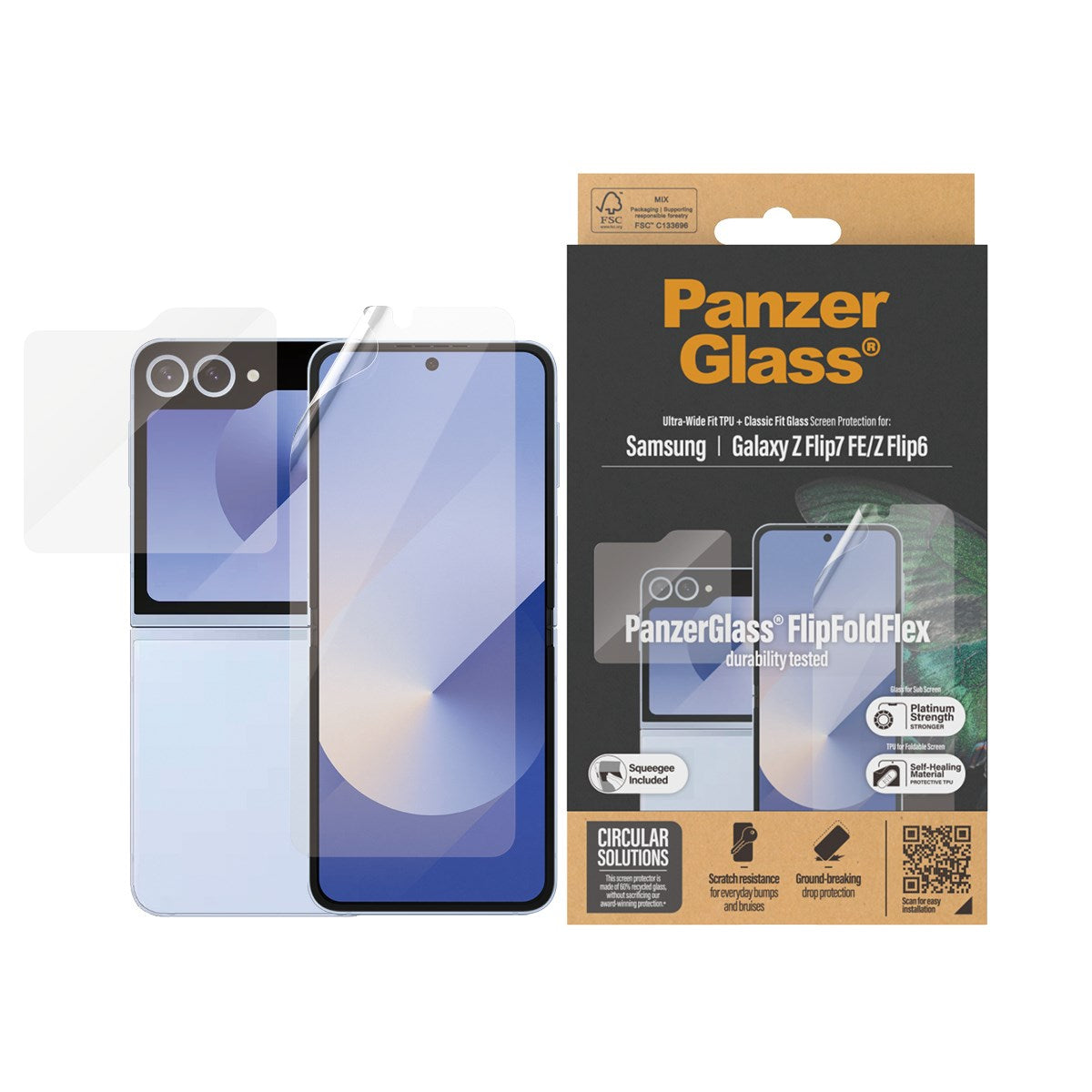 PanzerGlass® Displayschutz Samsung Galaxy Z Flip7 FE | Flip6 | Glass & Film